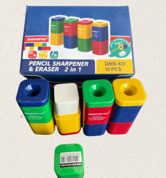 pencil sharpener and eraser