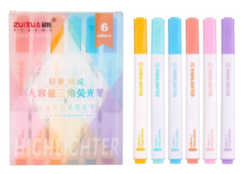6-Color Highlighter Pens