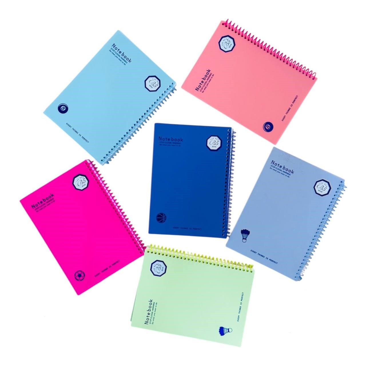plastic cover notebook, 100 pages