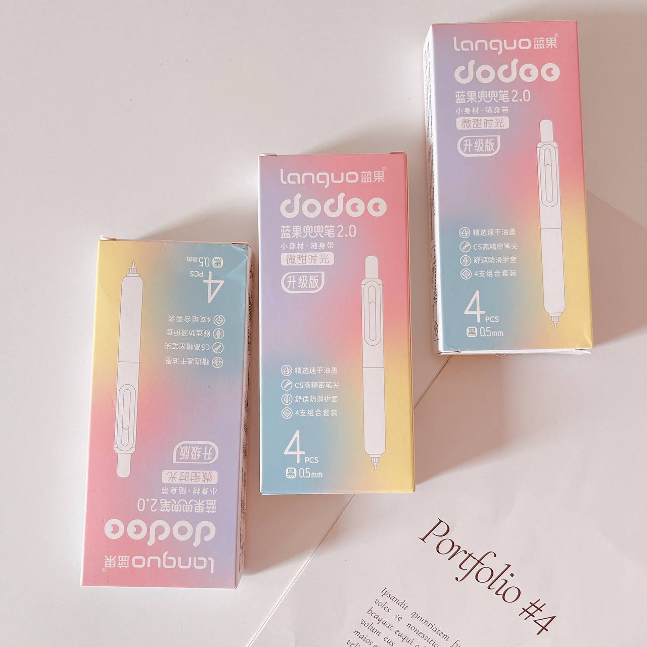 2.0mm pens, 4 pens in one packet