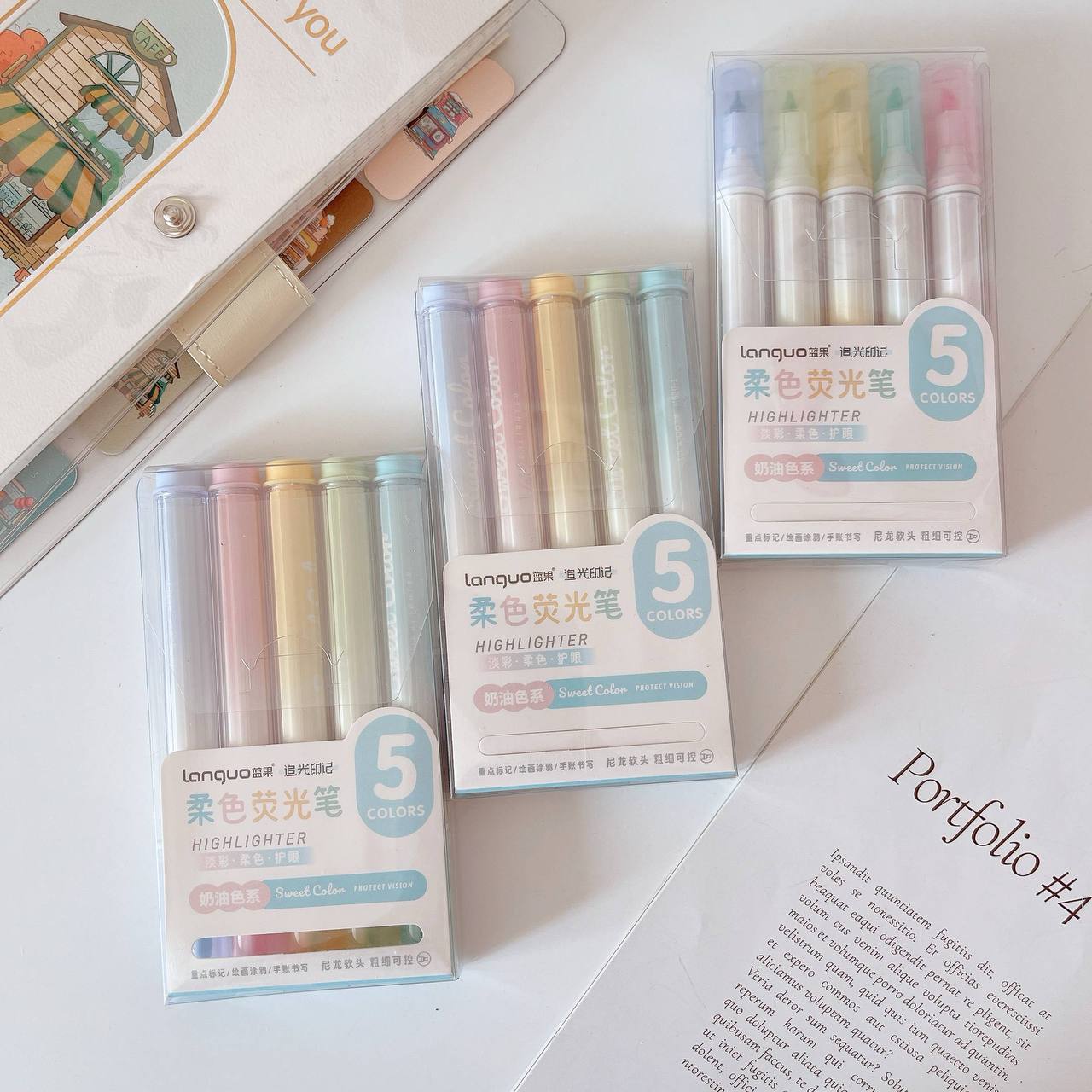 5 colors Marker Pens set
