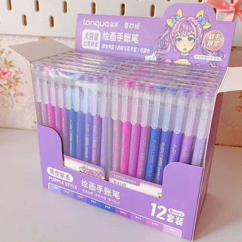 0.5mm purple Colored pens set