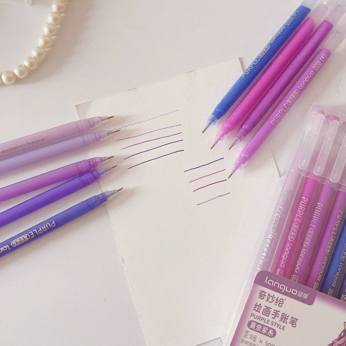 0.5mm purple Colored pens set