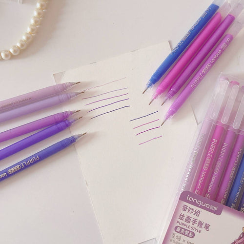 0.5mm purple Colored pens set
