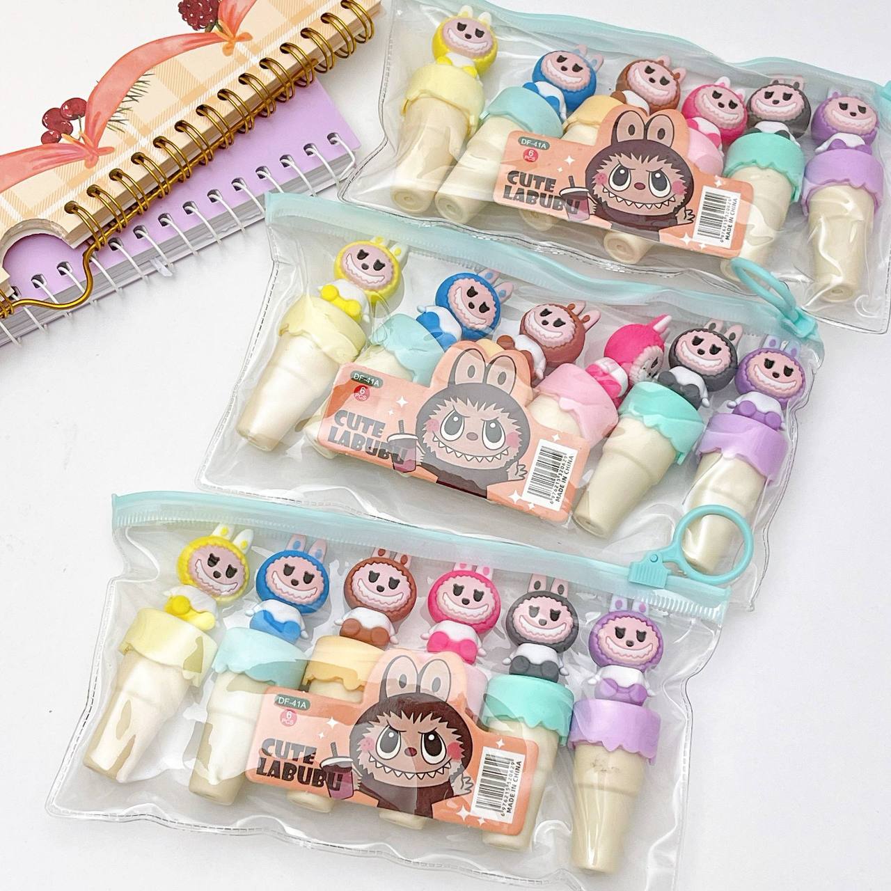 Labubu Marker Pens, 6 pieces