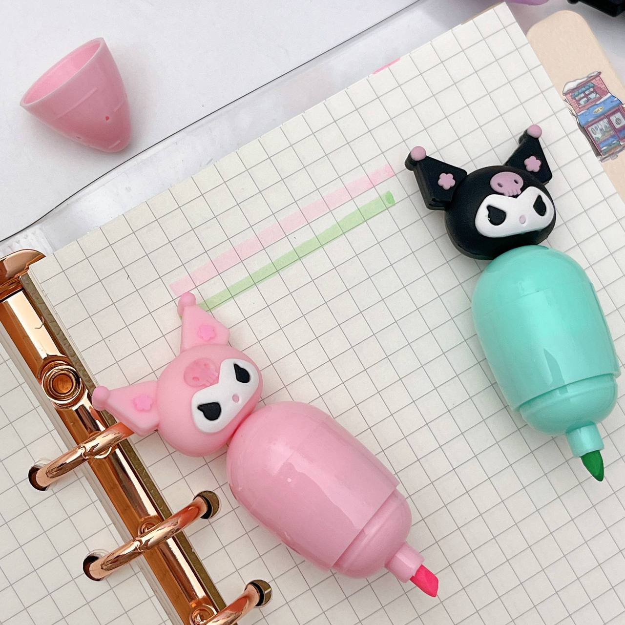 Marker pens, 6 pieces