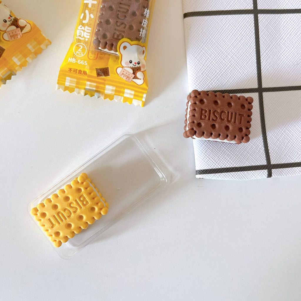 Cookie shaped erasers