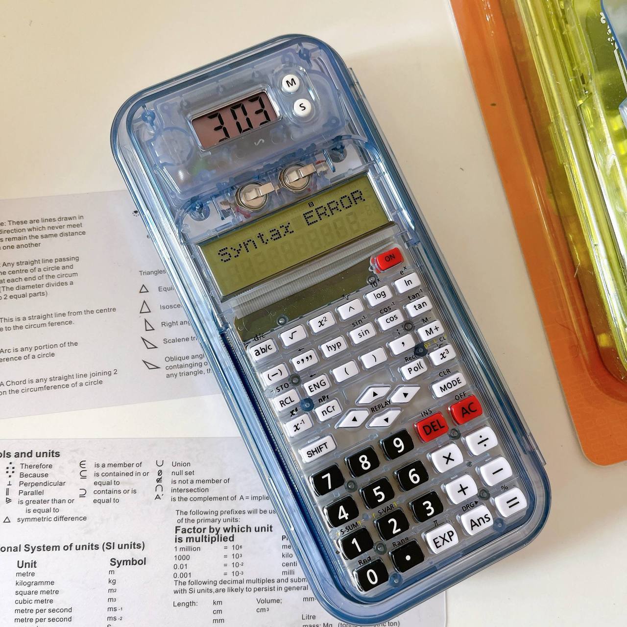 Calculator and stationery set
