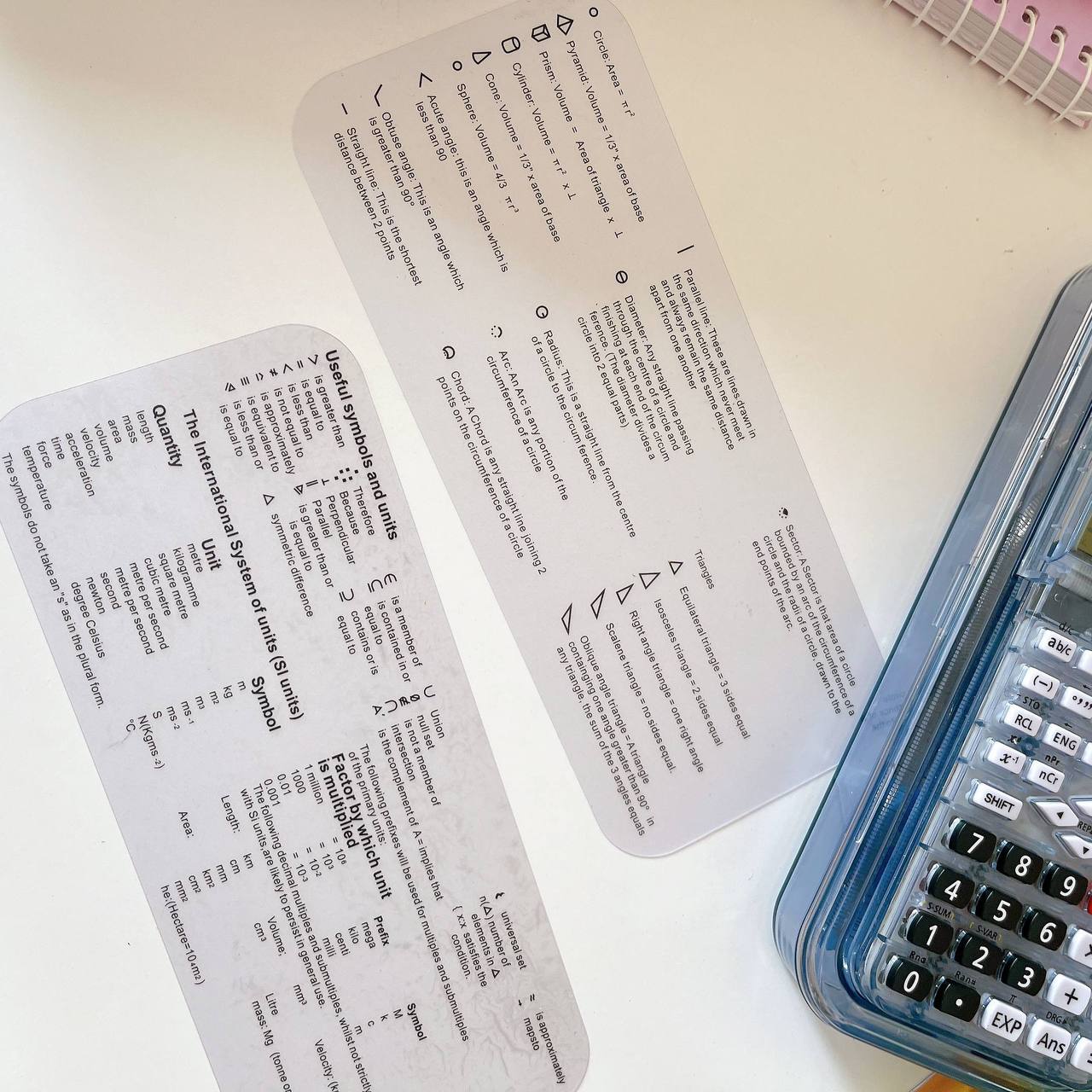 Calculator and stationery set